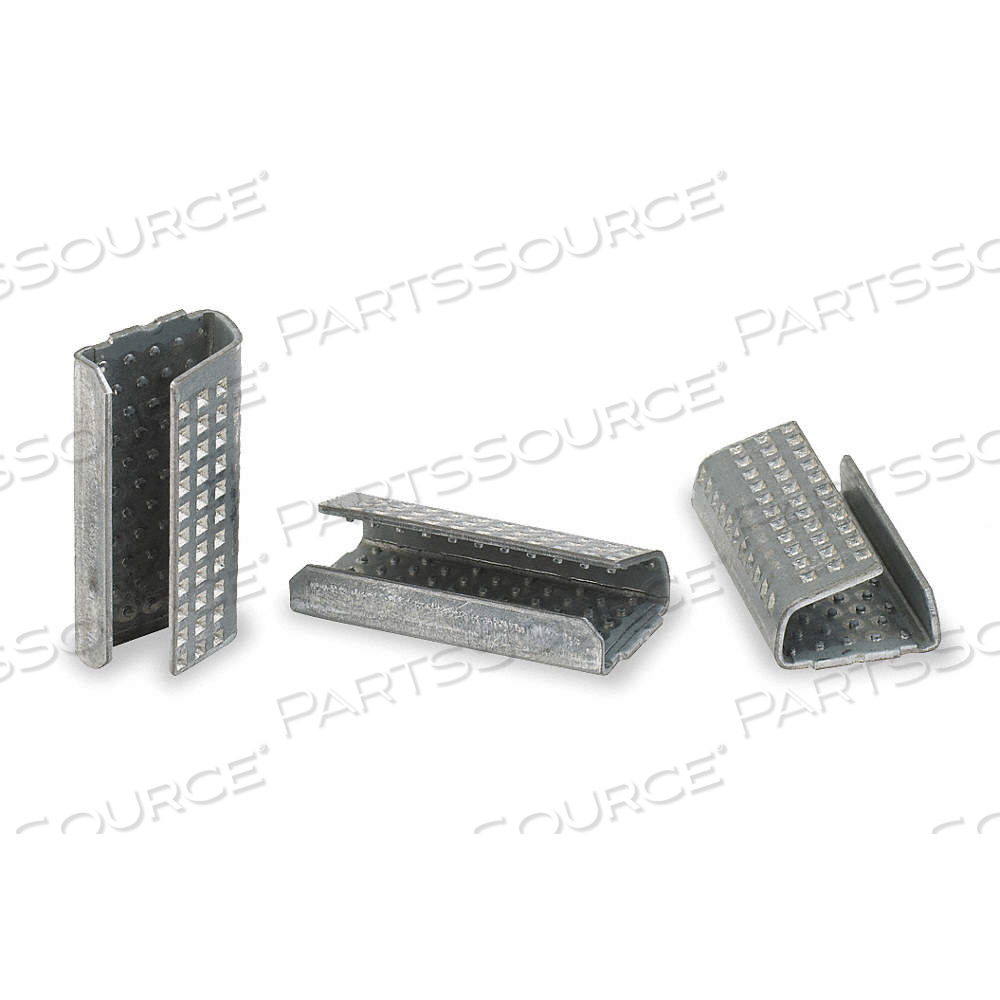 STRAPPING SEAL, FITS 5/8 IN STRAP WD, 1 13/64 IN SEAL LG, 1,000 QTY by Approved Vendor