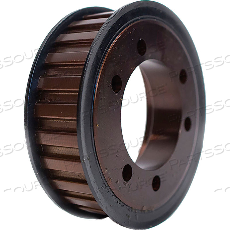 TRAP TIMING BELT PULLEY, FOR H BELT, 1 IN BELT WD, 14 TEETH, WITH FLANGES, REQ JA BUSHING, STEEL by B&B Manufacturing