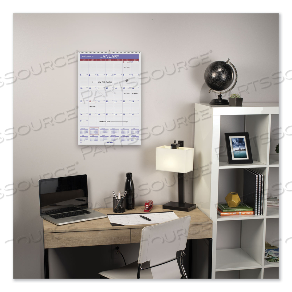ERASABLE WALL CALENDAR, 15.5 X 22.75, WHITE SHEETS, 12-MONTH (JAN TO DEC): 2023 by At-A-Glance ERASABLE WALL CALENDAR, 15.5 X 22.75, WHITE SHEETS, 12-MONTH (JAN TO DEC): 2023 by At-A-Glance