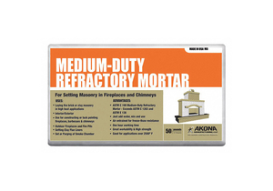 REFRACTORY MORTAR 50 LB CONTAINER GRAY by Akona