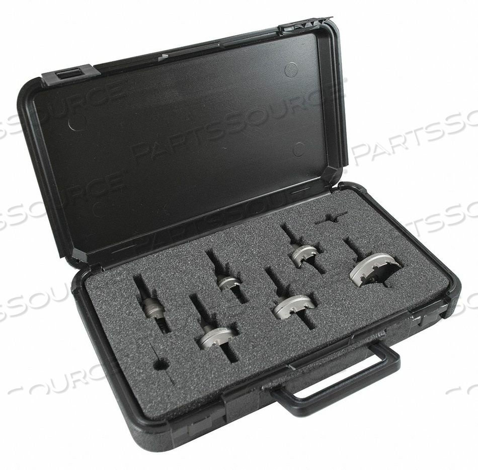 CARBIDE HOLE CUTTER KIT 9 PCS. 6 TEETH by MK Morse