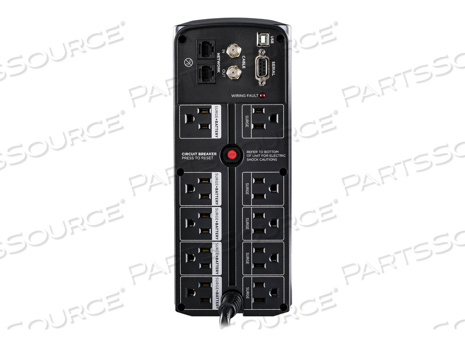 AVR SERIES CP900AVR, UPS, AC 120 V, 560 WATT, 900 VA, 7 AH, RS-232, USB, OUTPUT CONNECTORS: 10, BLACK by CyberPower