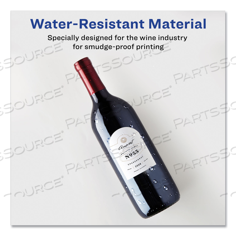 TEXTURED ARCHED PRINT-TO-THE-EDGE LABELS, LASER PRINTERS, 3 X 2.25, WHITE, 9/SHEET by Avery TEXTURED ARCHED PRINT-TO-THE-EDGE LABELS, LASER PRINTERS, 3 X 2.25, WHITE, 9/SHEET by Avery