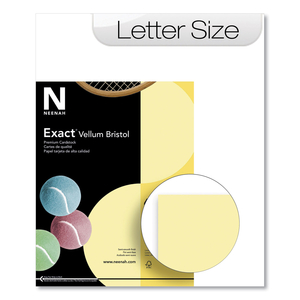 EXACT VELLUM BRISTOL COVER STOCK, 67 LB BRISTOL WEIGHT, 8.5 X 11, YELLOW, 100/PACK by Neenah