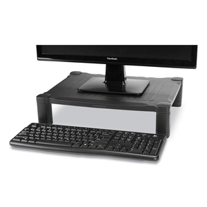 ADJUSTABLE RECTANGULAR MONITOR STAND, 17" X 13" X 3.75" TO 5.75", BLACK, SUPPORTS 22 LBS by Mind Reader ADJUSTABLE RECTANGULAR MONITOR STAND, 17" X 13" X 3.75" TO 5.75", BLACK, SUPPORTS 22 LBS by Mind Reader