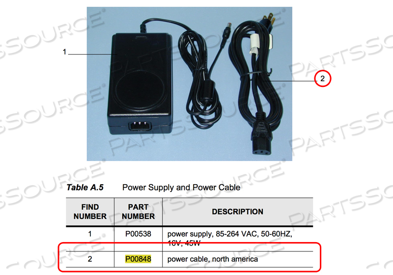 CORD, PC POWER, FOR USE WITH: FOR SONOSITE EDGE COMPUTER AND MONITOR CORD, PC POWER, FOR USE WITH: FOR SONOSITE EDGE COMPUTER AND MONITOR