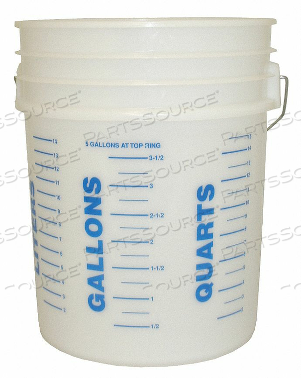 MIXING BUCKET 5 GAL TRANSLUCENT PLASTIC by Kraft Tool MIXING BUCKET 5 GAL TRANSLUCENT PLASTIC by Kraft Tool