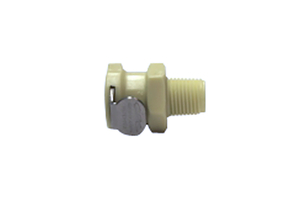 QUICK DISCONNECT VALVE COUPLING, BULKHEAD, IN-LINE, 1/8 IN, MPT FEMALE by Wassenburg Medical, Inc.