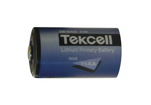 BATTERY, 1/2AA, LITHIUM, 3.6V, 1200 MAH by Lascar