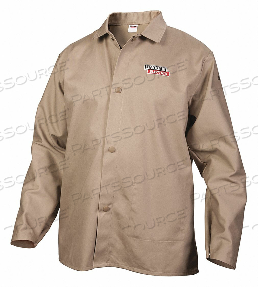 WELDING JACKET KHAKI L 33 IN L by Lincoln Electric