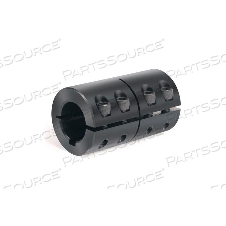 METRIC ONE-PIECE STANDARD CLAMPING COUPLINGS W/KEYWAY, 12MM, BLACK OXIDE STEEL by Climax Metal Products