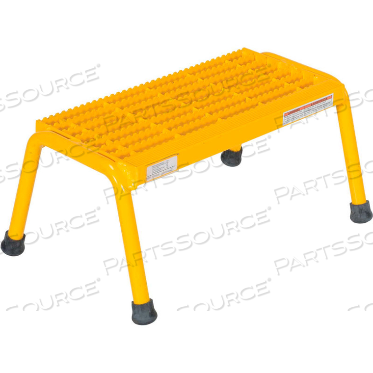 ALUMINUM YELLOW STEP STAND - 1 STEP WELDED by Vestil Manufacturing Corp. ALUMINUM YELLOW STEP STAND - 1 STEP WELDED by Vestil Manufacturing Corp.