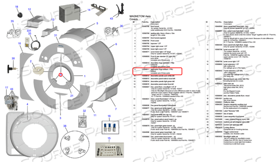 DECORATIVE RINGS BRILLIANT - FRU by Siemens Medical Solutions
