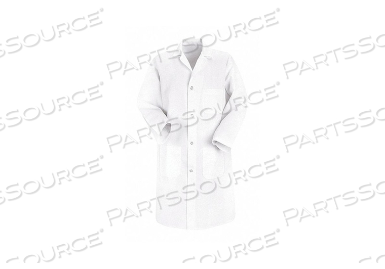 RED KAP MEN'S BUTTON-FRONT LAB COAT, WHITE, POLY/COTTON, 2XL by VF Imagewear, Inc.
