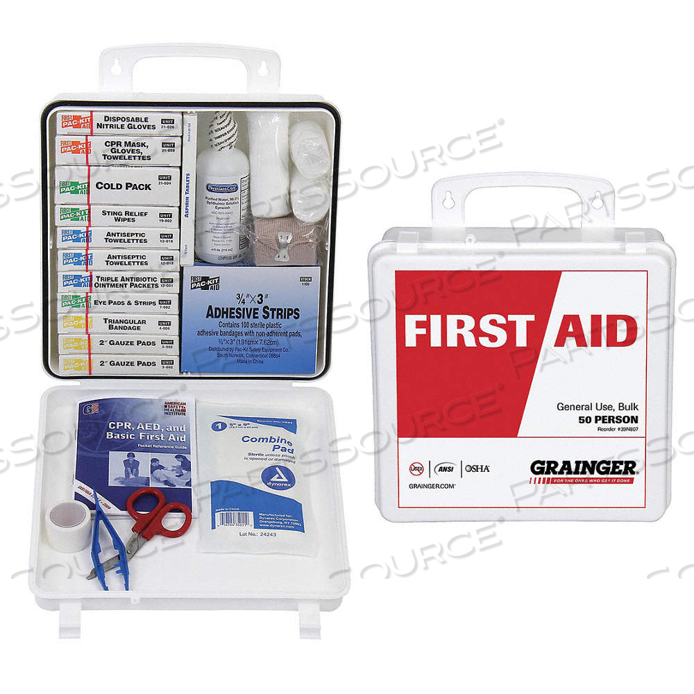 FIRST AID KIT AND HOUSING, 184 COMPONENTS, ANSI/ISEA Z308.1-2009, TYPE III by Approved Vendor FIRST AID KIT AND HOUSING, 184 COMPONENTS, ANSI/ISEA Z308.1-2009, TYPE III by Approved Vendor