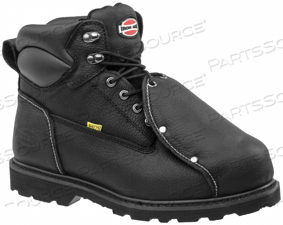 6 WORK BOOT 9-1/2 W BLACK STEEL PR by Iron Age