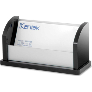 BUSINESS CARD HOLDER, ALUMINUM, BLACK by Kantek