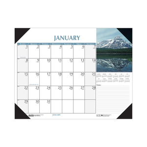 EARTHSCAPES SCENIC DESK PAD CALENDAR, SCENIC PHOTOS, 22 X 17, WHITE SHEETS, BLACK BINDING/CORNERS,12-MONTH (JAN-DEC): 2023 by House Of Doolittle