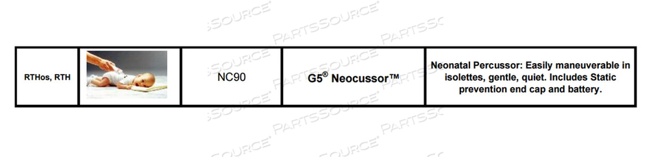 G5 NEONATAL PERCUSSOR, 11/4 IN X 6 IN by General Physiotherapy (G5)
