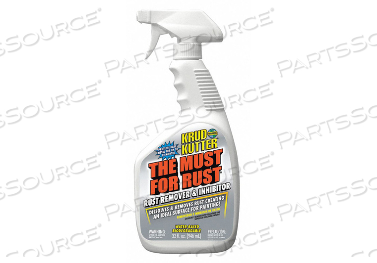 RUST REMOVER AND INHIBITOR BOTTLE 32 OZ. by Krud Kutter RUST REMOVER AND INHIBITOR BOTTLE 32 OZ. by Krud Kutter