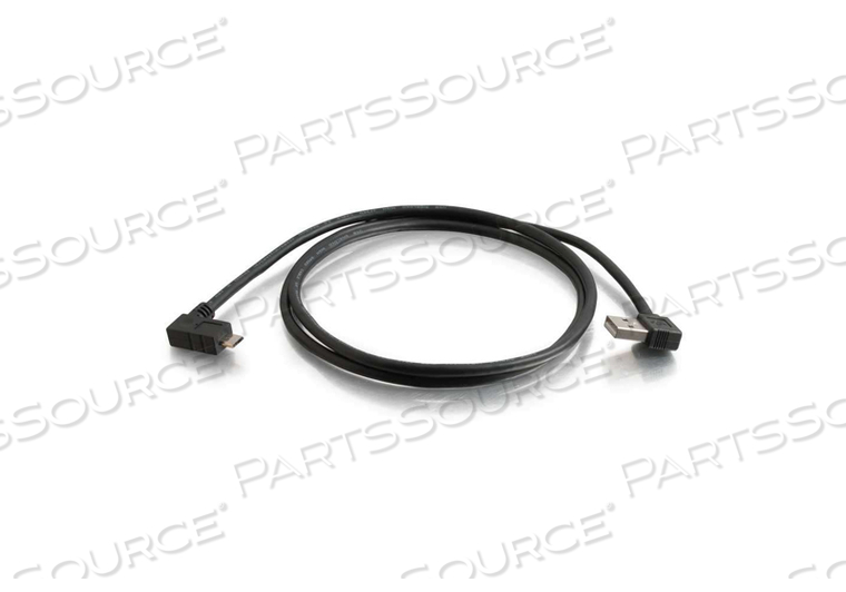 1M L BLACK USB 2.0 A RIGHT ANGLE MALE TO MICRO-USB B RIGHT ANGLE MALE CABLE 