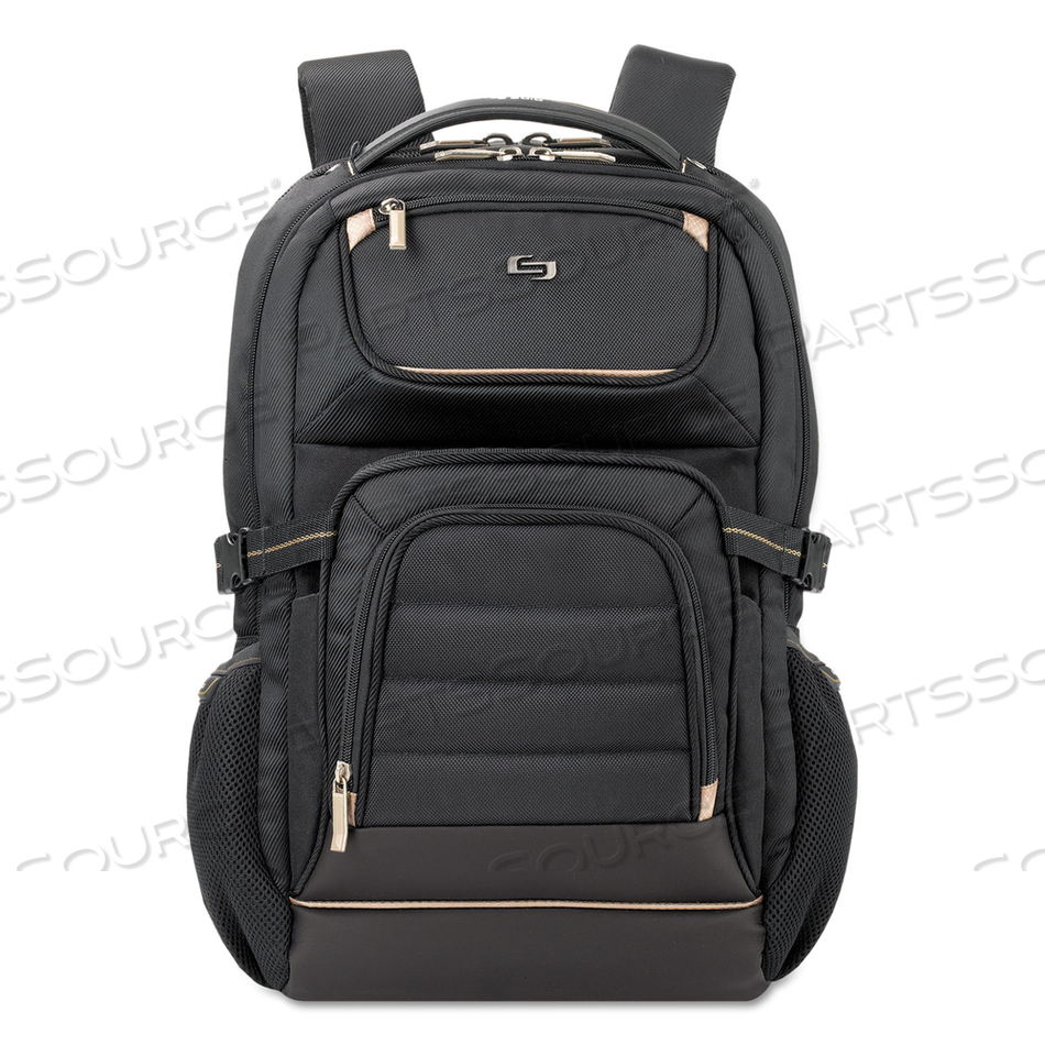 PRO BACKPACK, FITS DEVICES UP TO 17.3", POLYESTER, 12.25 X 6.75 X 17.5, BLACK 