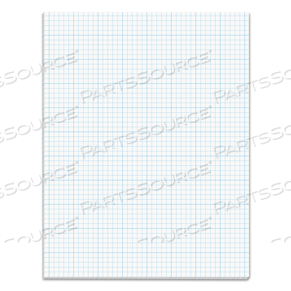 CROSS SECTION PADS, CROSS-SECTION QUADRILLE RULE (5 SQ/IN, 1 SQ/IN), 50 WHITE 8.5 X 11 SHEETS 