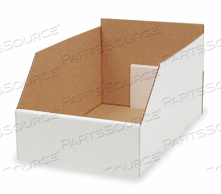 CORRUGATED SHELF BIN, COLOR WHITE, INCLUDES DIVIDERS NO, INCLUDES LABEL HOLDER NO, MATERIAL CARDBOARD, MAXIMUM OPERATING TEMPERATURE 400 DEG by Packaging Corporation of America