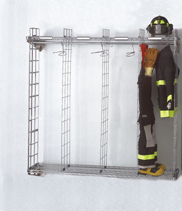 TURNOUT GEAR RACK WALL MOUNT 16 CMPRTMNT by Groves