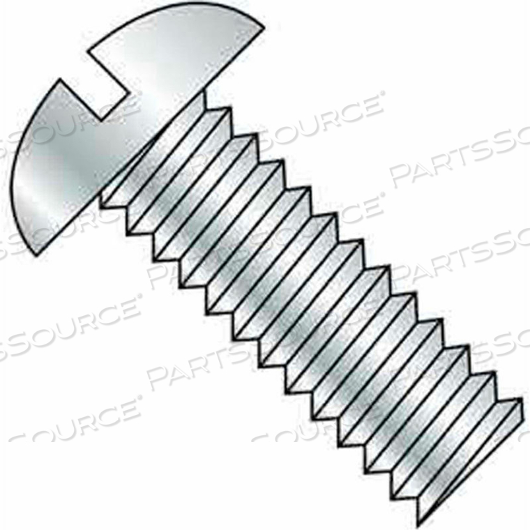 10-32 X 3-1/2" MACHINE SCREW - ROUND HEAD - SLOTTED - STEEL - ZINC CR+3 - FT - 100 PK - BBI 