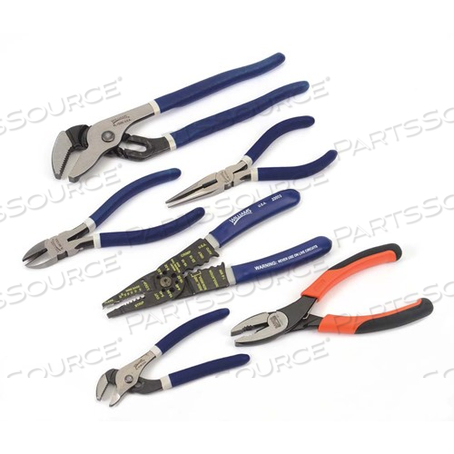 PLS-6A WILLIAMS GENERAL SERVICE PLIER SET, 6 PIECES, DOUBLE-DIPPED, PLASTIC by Snap-on Incorporated