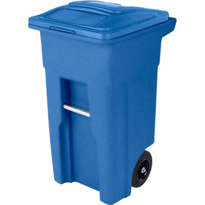 HEAVY DUTY TWO-WHEEL TRASH CART, 32 GALLON BLUE by Toter