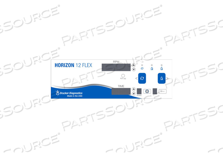 FRONT PANEL LABEL FOR HORIZON 12 FLEX by Drucker Diagnostics, Inc. (formerly QBC Diagnostics)
