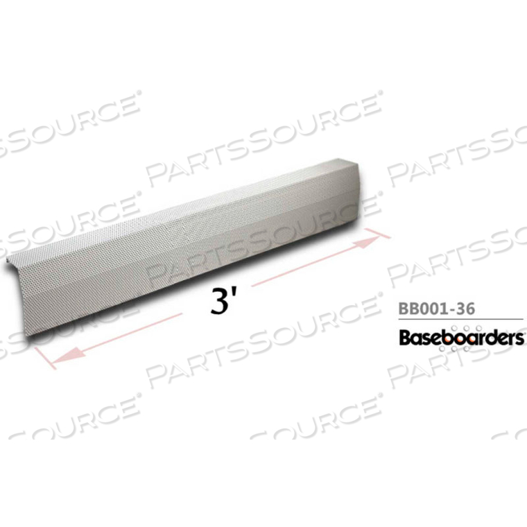 BASEBOARDERS PREMIUM SERIES 3 FT STEEL EASY SLIP-ON BASEBOARD HEATER COVER, WHITE by Buss General Partner Co. Ltd BASEBOARDERS PREMIUM SERIES 3 FT STEEL EASY SLIP-ON BASEBOARD HEATER COVER, WHITE by Buss General Partner Co. Ltd