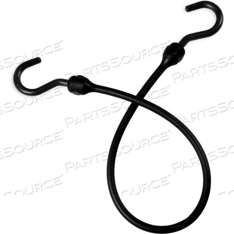 THE BETTER BUNGEE 24" BUNGEE CORD WITH OVER MOLDED NYLON ENDS - BLACK 