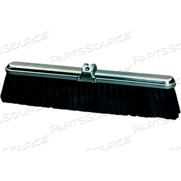 MILWAUKEE DUSTLESS 18"W PUSH BROOM HEAD W/AVERAGE-DUTY BLACK POLYPROPYLENE BRISTLES AND STEEL FRAME by Gordon Brush Mfg. Co., Inc.