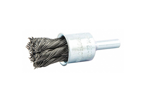 END BRUSH, TWISTED STEEL, 3/4 IN DIA, 0.014 IN FILL DIA, 1/4 IN SHANK by Norton | Saint-Gobain Abrasives