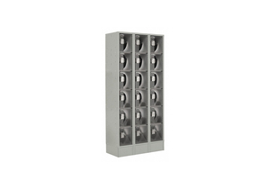 BOX LOCKER CLEARVIEW 3 WIDE 6 TIER GRAY by JT Eaton