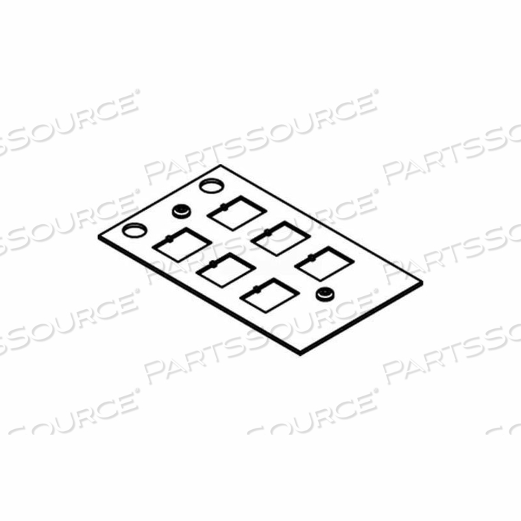 CRFB-6COM-4 FLOOR BOX CRFB SERIES 6 PORT COMMUNICATION PLATE 