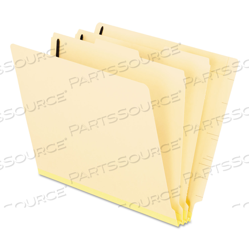 MANILA END TAB CLASSIFICATION FOLDERS, 2" EXPANSION, 2 DIVIDERS, 6 FASTENERS, LETTER SIZE, MANILA EXTERIOR by Esselte Pendaflex Corp.