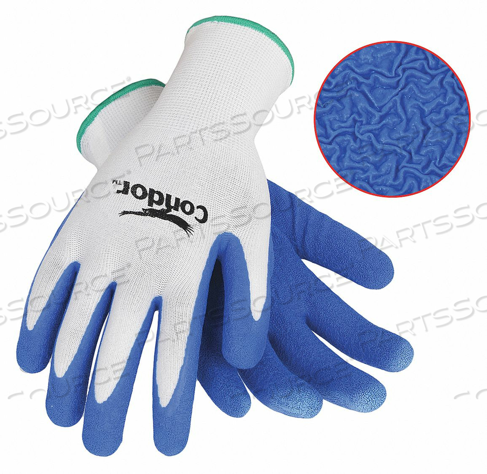 COATED GLOVES, HEM STYLE FINISHED, GLOVE STYLE KNIT, KNIT MATERIAL NYLON, ANSI/ISEA ABRASION LEVEL 3, HAND PROTECTION STYLE GLOVE, HEAT-RESI by Condor COATED GLOVES, HEM STYLE FINISHED, GLOVE STYLE KNIT, KNIT MATERIAL NYLON, ANSI/ISEA ABRASION LEVEL 3, HAND PROTECTION STYLE GLOVE, HEAT-RESI by Condor