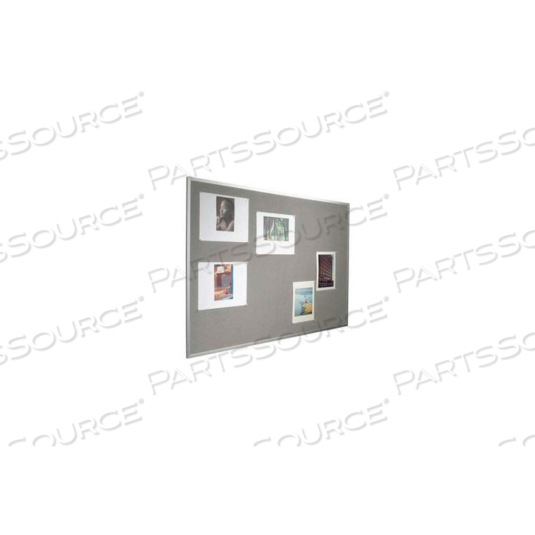 FAB-TAK TACKBOARD WITH ALUMINUM TRIM 48"W X 48"H GRANITE by Balt