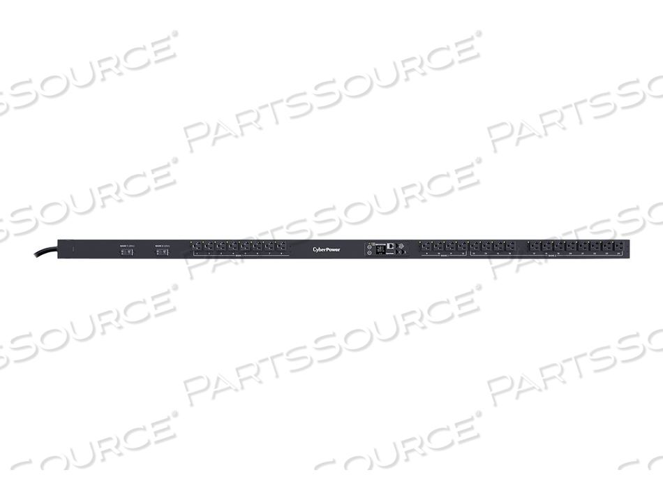 PDU41102, POWER DISTRIBUTION UNIT (RACK-MOUNTABLE), AC 100-120 V, 1-PHASE, ETHERNET, SERIAL, INPUT: NEMA L5-30P, OUTPUT CONNECTORS: 24 (24 X by CyberPower