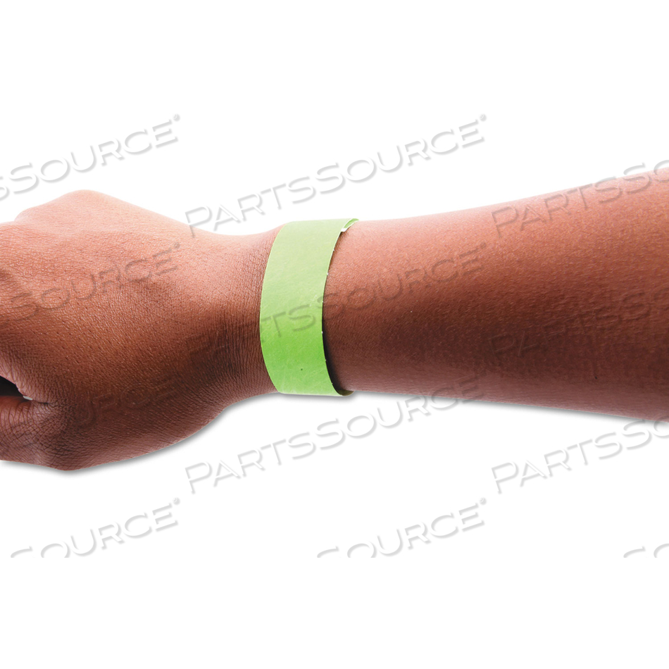 SECURITY WRISTBANDS, SEQUENTIALLY NUMBERED, 10" X 0.75", GREEN, 100/PACK by Sicurix SECURITY WRISTBANDS, SEQUENTIALLY NUMBERED, 10" X 0.75", GREEN, 100/PACK by Sicurix