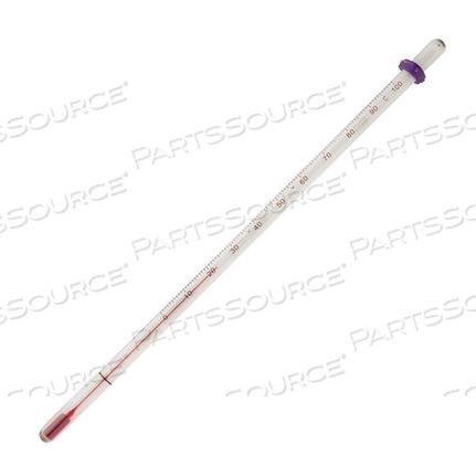 INCUBATOR THERMOMETER, GLASS, PFA COATED, 0 TO 100 DEG C, +/-1 DEG C by Fisher Healthcare