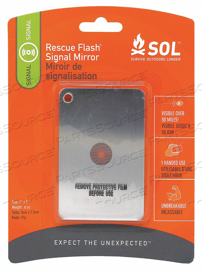 RESCUE FLASH MIRROR 2 X 3 X 1/4 IN. by Adventure Medical Kits RESCUE FLASH MIRROR 2 X 3 X 1/4 IN. by Adventure Medical Kits