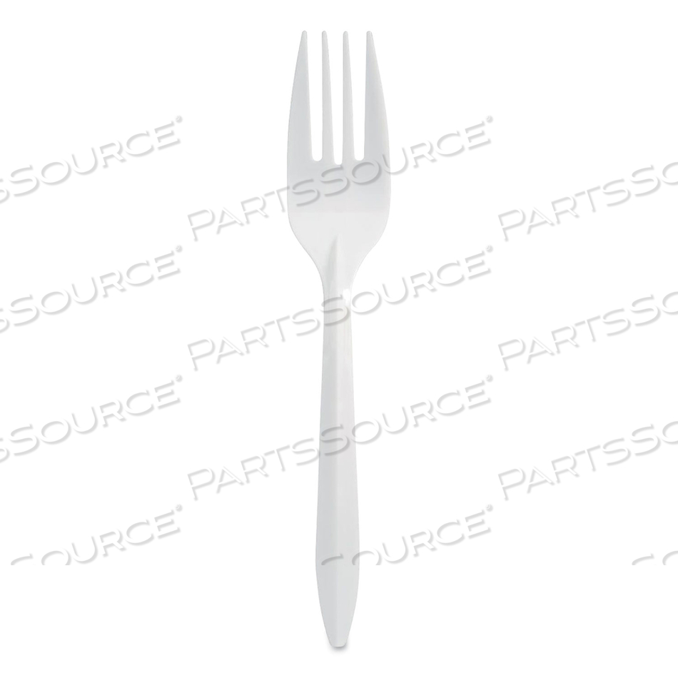 MEDIUMWEIGHT POLYPROPYLENE CUTLERY, FORK, WHITE by Berkley Square MEDIUMWEIGHT POLYPROPYLENE CUTLERY, FORK, WHITE by Berkley Square