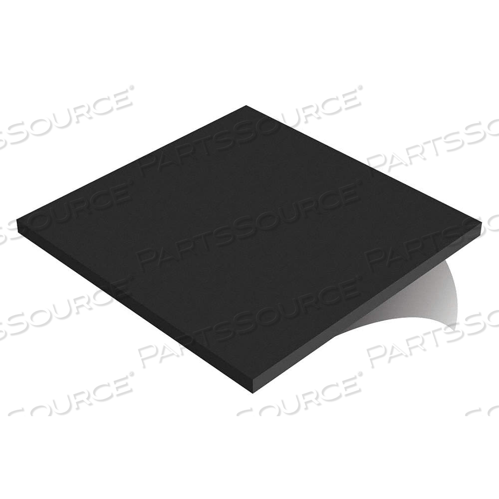POLYURETHANE STRIP, STD, 2 IN X 4 FT, 0.1875 IN THICK, 80A, ACRYLIC ADHESIVE BACKED, BLACK, SMOOTH by Approved Vendor