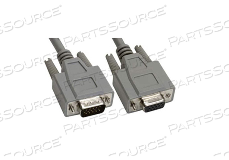 D-SUB CABLE ASSEMBLY, GRAY, DB9 FEMALE SOCKET, DB9 MALE PLUG, 15 FT, DOUBLE SHIELDED, MEETS ROHS 