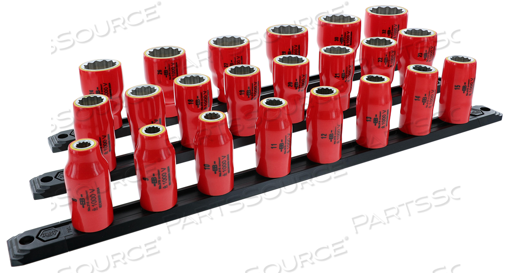 22 PIECE INSULATED SOCKET SET 1/2" DRIVE - METRIC by Wiha Tools 22 PIECE INSULATED SOCKET SET 1/2" DRIVE - METRIC by Wiha Tools